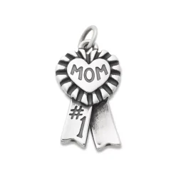 James Avery Artisan Jewelry Family And Friends-Blue Ribbon "Mom" Charm