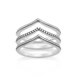 James Avery Artisan Jewelry Thumb Rings-Chevron Ring Set