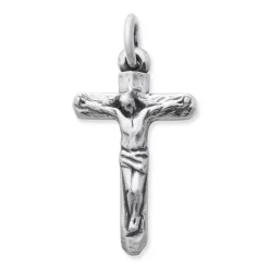 James Avery Artisan Jewelry Silver Pendants-Chiseled Crucifix Pendant