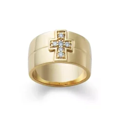 James Avery Artisan Jewelry Gemstone Rings|Rings-Diamond Cross Wedding Ring