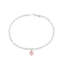 James Avery Artisan Jewelry Anklets|Bracelets For Child-Enamel Connected Hearts Anklet