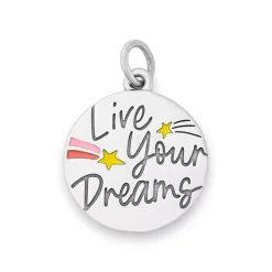 James Avery Artisan Jewelry School|Enamel-Enamel Live Your Dreams Charm