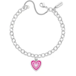 James Avery Artisan Jewelry Sterling Silver Bracelets-Enamel Radiant Heart Charm Bracelet