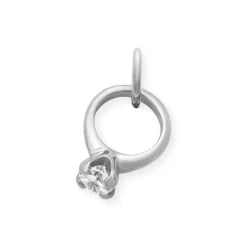 James Avery Artisan Jewelry Gemstones-Engagement Ring Charm with Cubic Zirconia