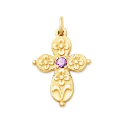 James Avery Artisan Jewelry Faith|Religious Charms-Floret Gemstone Cross Charm
