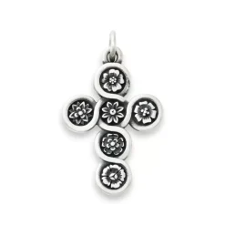 James Avery Artisan Jewelry Pendants|Silver Pendants-Flowering Cross Pendant