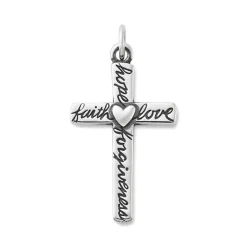 James Avery Artisan Jewelry Pendants|Silver Pendants-From the Heart Cross Pendant