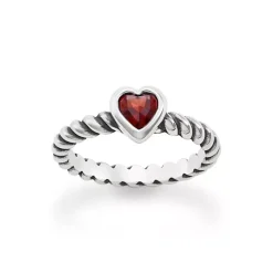 James Avery Artisan Jewelry Gemstone Rings-Gemstone Heart Twisted Wire Ring