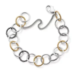 James Avery Artisan Jewelry Charm Bracelets-Gold and Silver Loops Charm Bracelet