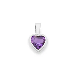James Avery Artisan Jewelry Silver Pendants-Heart Gemstone Pendant