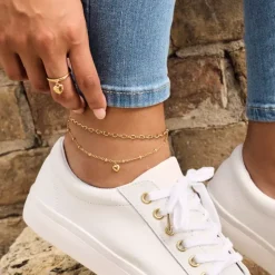 James Avery Artisan Jewelry Bracelets Under $75|Anklets-14K Gold Anklets and Heart Dangle Ring