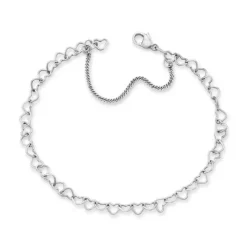 James Avery Artisan Jewelry Bracelets Under $75|Charm Bracelets-Light Connected Hearts Charm Bracelet