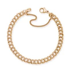 James Avery Artisan Jewelry 14k Gold Bracelets-Light Double Curb Charm Bracelet