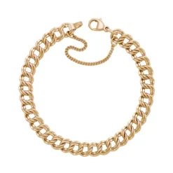 James Avery Artisan Jewelry 14k Gold Bracelets-Medium Double Curb Charm Bracelet