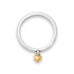 James Avery Artisan Jewelry Dangle Rings-Petite Heart of Gold Dangle Ring