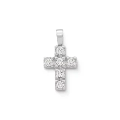 James Avery Artisan Jewelry Pendants|Gold Pendants-Petite Latin Cross Pendant with Diamonds