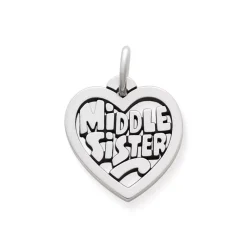 James Avery Artisan Jewelry Family And Friends-"Middle Sister" Heart Charm