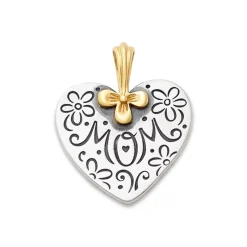 James Avery Artisan Jewelry Mixed Metal Pendants-"Mom" Forever Pendant