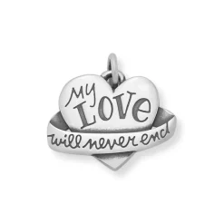 James Avery Artisan Jewelry Hearts And Love-"My Love Will Never End" Heart Charm