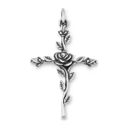 James Avery Artisan Jewelry Pendants-Rosebud Cross Pendant