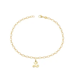 James Avery Artisan Jewelry 14k Gold Bracelets-Small Script Initial Anklet