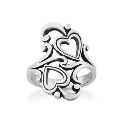 James Avery Artisan Jewelry Statement Rings-Swirls and Scrolls Hearts Ring