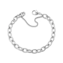 James Avery Artisan Jewelry Charm Bracelets-Textured Oval Charm Bracelet