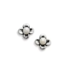 James Avery Artisan Jewelry Stud Earrings|Gemstone Earrings-Tiny Blossom Studs with Cultured Pearl