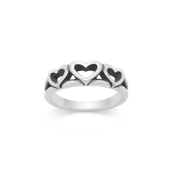 James Avery Artisan Jewelry Stackable Rings-Triple Hearts Ring