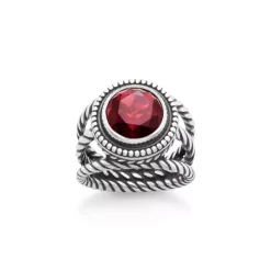 James Avery Artisan Jewelry Gemstone Rings|Statement Rings-Twisted Wire Gemstone Ring